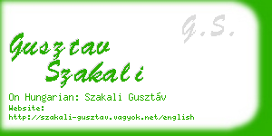 gusztav szakali business card
